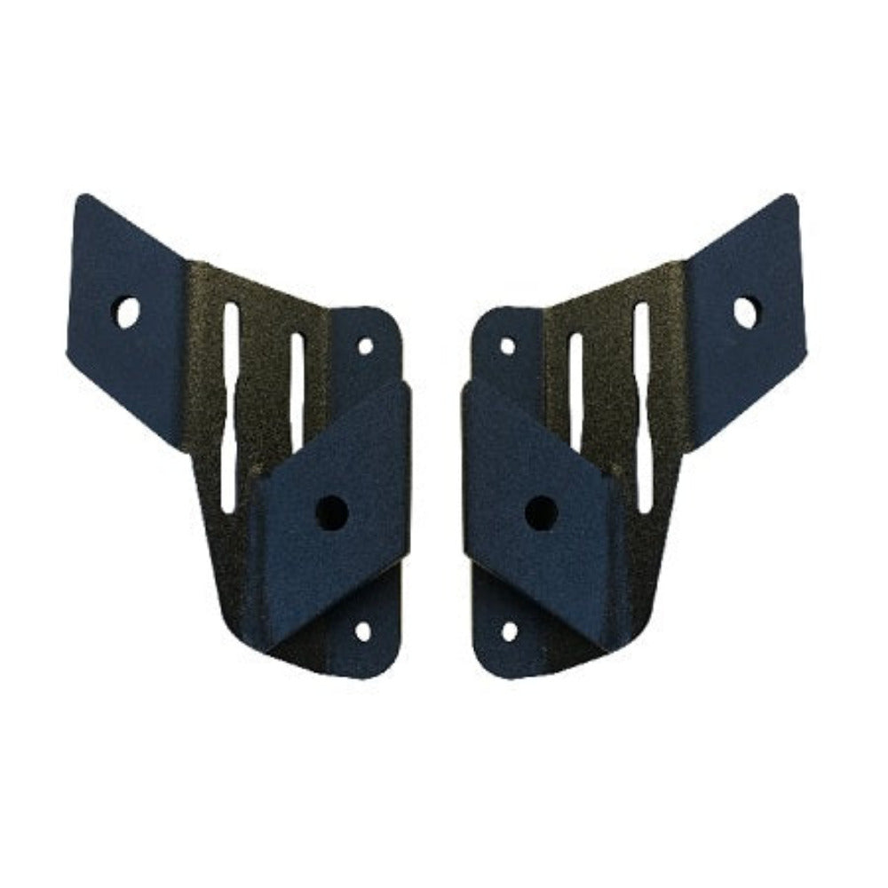 Heavy-duty dual cowl light mounts for 2018-current Jeep Wrangler and Gladiator.