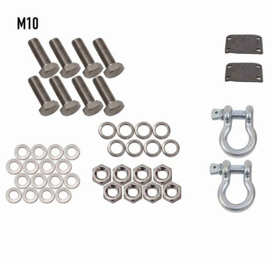Fishbone Offroad - Front Bumper D-Ring Mounts for Barracuda Series - 2007-Current Wrangler/Gladiator