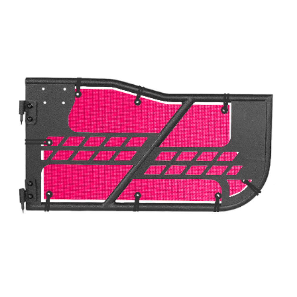 Hooke Offroad Safari Trail Door Jeepy Screens (Blush) - 2007-2018 Wrangler JK (Front)