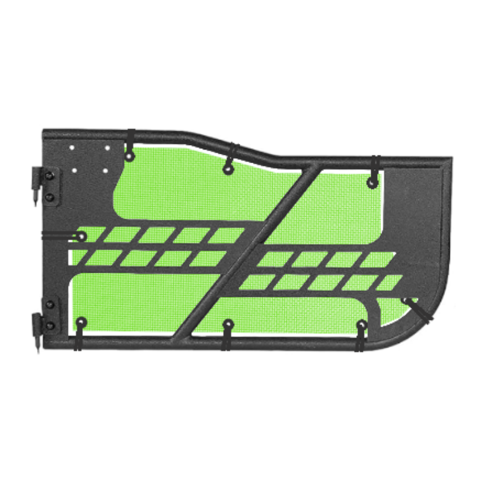 Hooke Offroad Safari Trail Door Jeepy Screens (Limelight) - 2007-2018 Wrangler JK (Front)