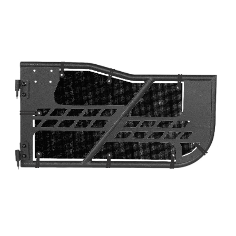 Hooke Offroad Safari Trail Door Jeepy Screens (Obsidian) - 2007-2018 Wrangler JK (Front)