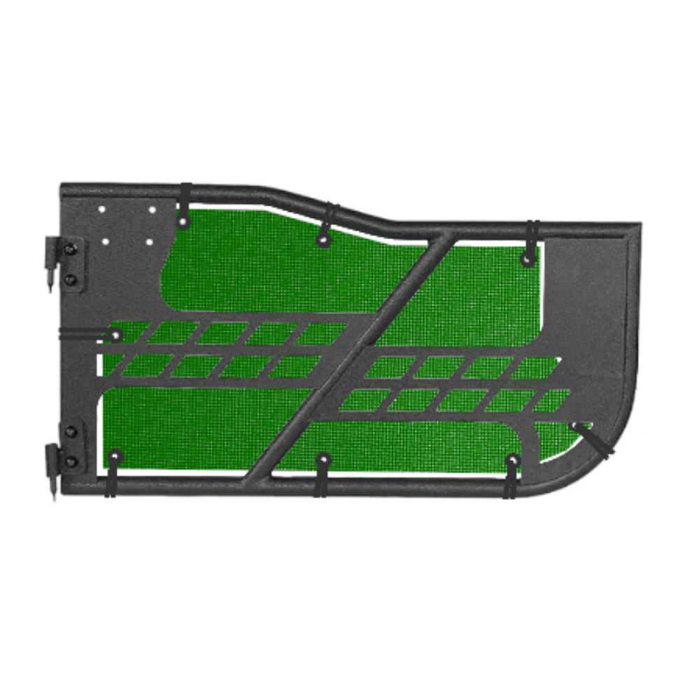 Hooke Offroad Safari Trail Door Jeepy Screens (Pickly Pear) - 2007-2018 Wrangler JK (Front)