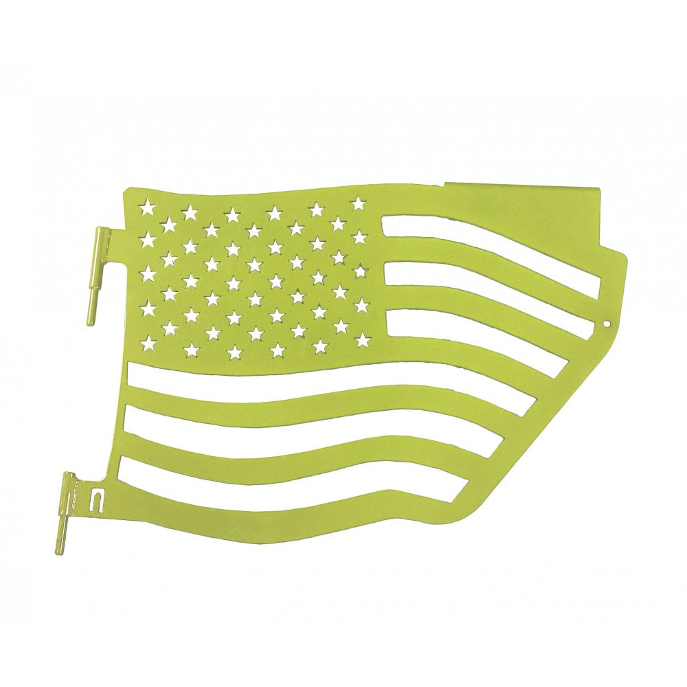 Steinjager - Trail Doors | American Flag Series (Gecko Green) - 2007-Current Wrangler (Rear)
