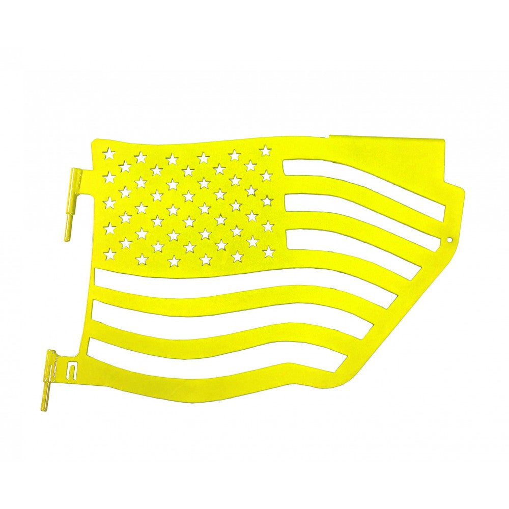 Steinjager - Trail Doors | American Flag Series (Neon Yellow) - 2007-Current Wrangler (Rear)