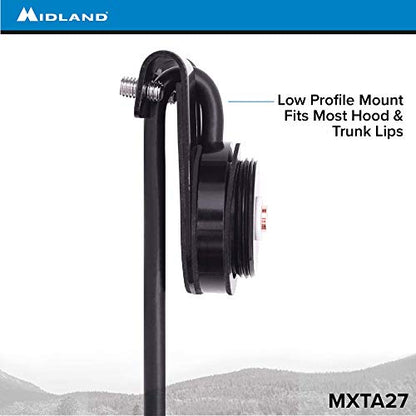 Midland – MXTA27 MicroMobile Universal Lip Mount with NMO Connector and 6M Cable