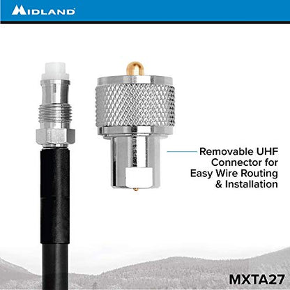 Midland – MXTA27 MicroMobile Universal Lip Mount with NMO Connector and 6M Cable