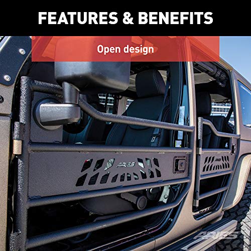 Aries Automotive Trail Doors (Rear Only) - 2007-2018 Jeep Wrangler Unlimited JKU