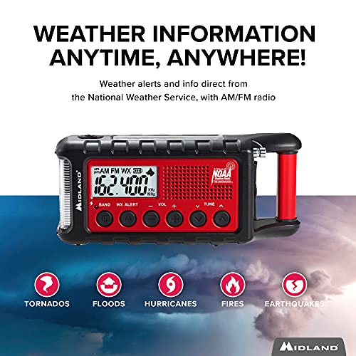 Midland ER310 Emergency Crank NOAA Weather Scan & AM/FM Radio