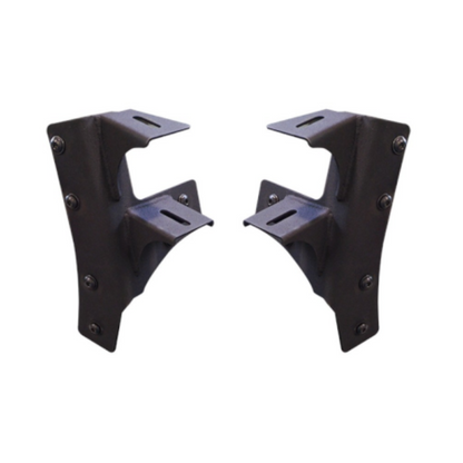 Dual cowl light mounts for 2007-2018 Jeep Wrangler, compatible with LED or auxiliary lights.
