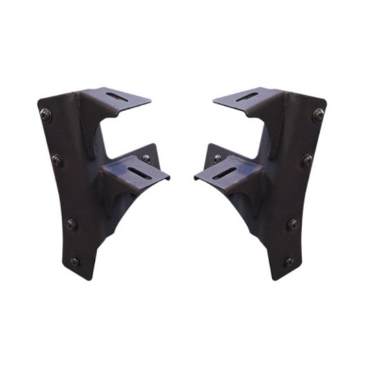 Dual cowl light mounts for 2007-2018 Jeep Wrangler, compatible with LED or auxiliary lights.