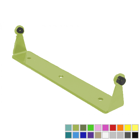 Gecko green wall-mounted Jeep door holders for 1987-1995 Wrangler models.