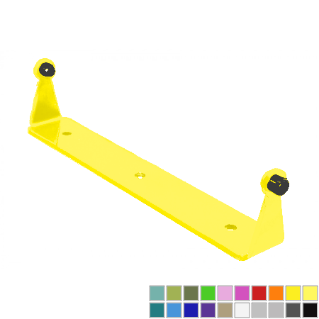 Lemon peel yellow wall-mounted Jeep door holders for 1987-1995 Wrangler models.