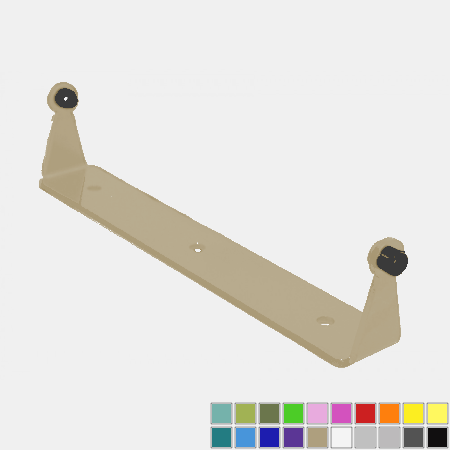 Military beige wall-mounted Jeep door holders for 1987-1995 Wrangler models.