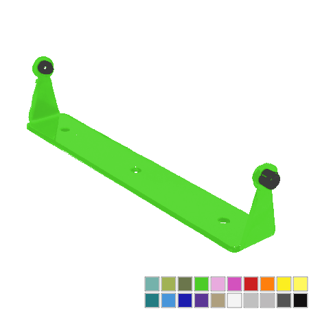 Neon green wall-mounted Jeep door holders for 1987-1995 Wrangler models.