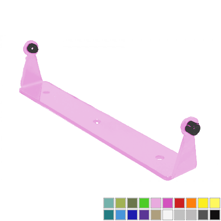 Light pink wall-mounted Jeep door holders for 1987-1995 Wrangler models.