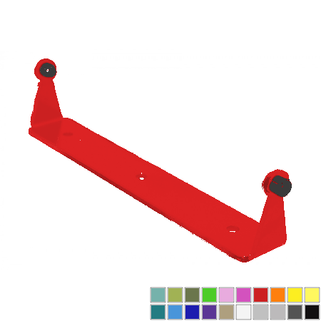 Baron red wall-mounted Jeep door holders for 1987-1995 Wrangler models.