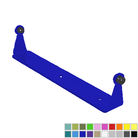 Southwest blue wall-mounted Jeep door holders for 1987-1995 Wrangler models.