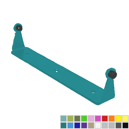 Teal wall-mounted Jeep door holders for 1987-1995 Wrangler models.