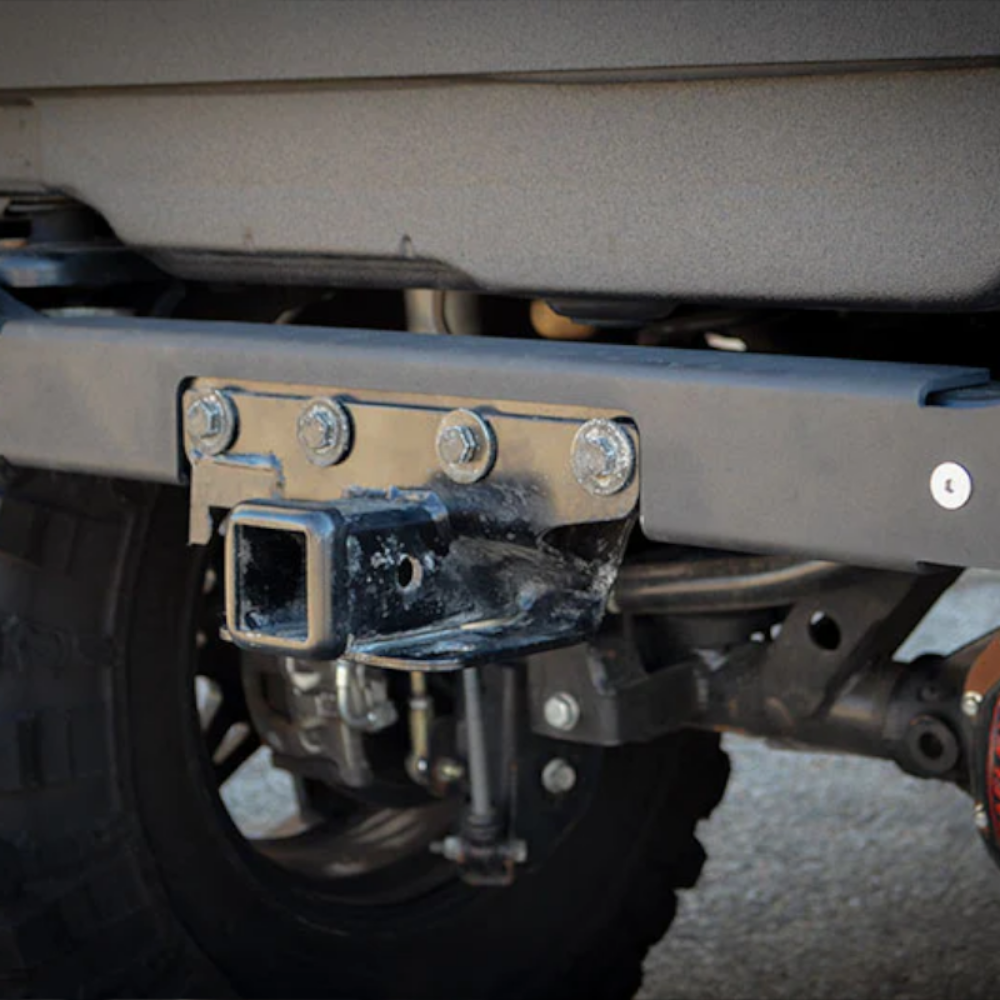 Rear bumper delete panel for 2007-2018 Jeep Wrangler, improving clearance and off-road styling.