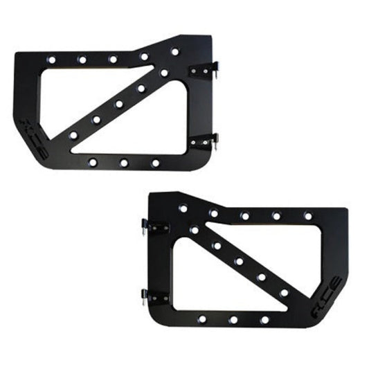 Ace Engineering, lightweight, open-air trail doors for 2007-2018 Jeep Wrangler JK, enhancing off-road visibility.