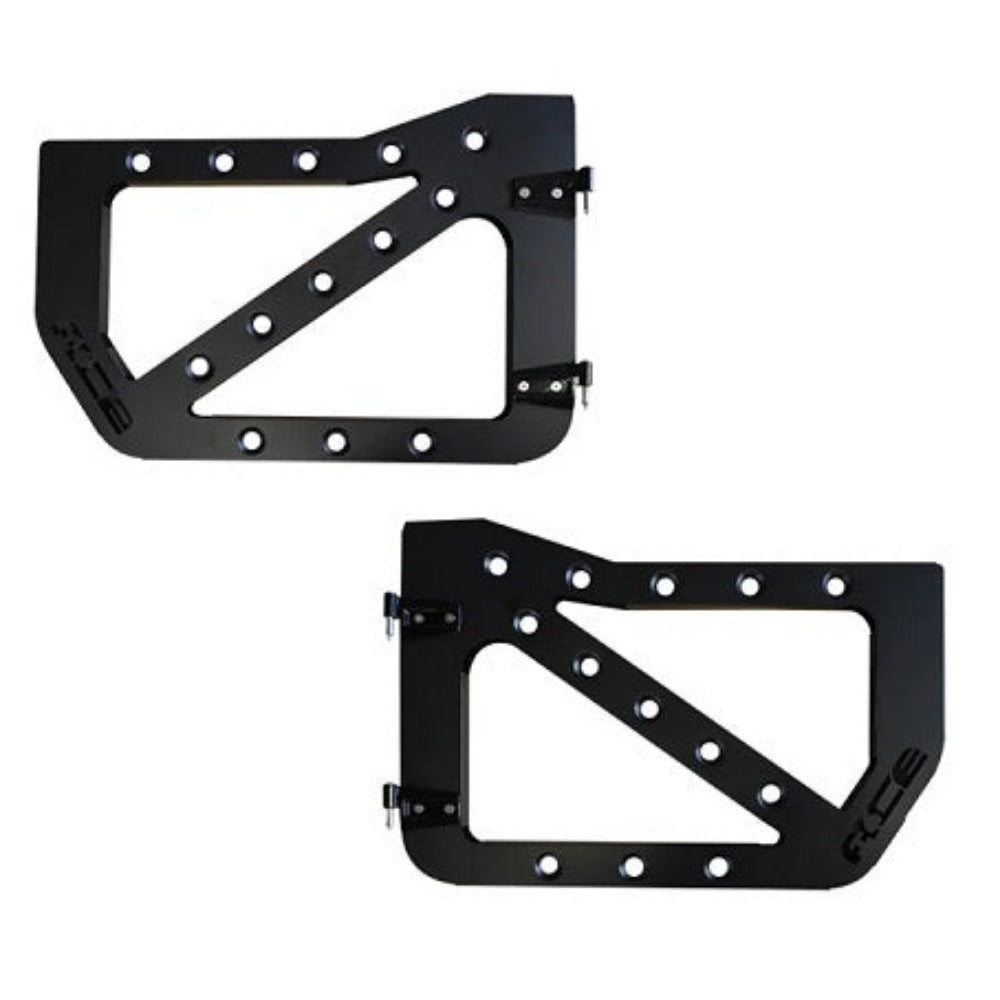 Set of front trail doors for 2007-2018 Jeep Wrangler Unlimited JKU, built for durability and airflow.