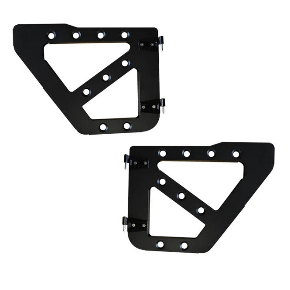 Set of rear trail doors for 2007-2018 Jeep Wrangler Unlimited JKU, built for durability and airflow.