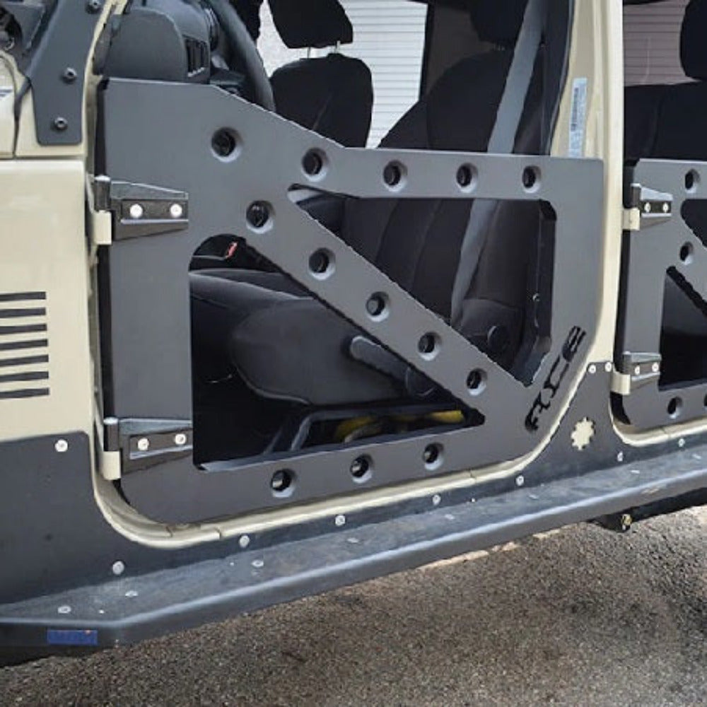 Full set of trail doors for 2007-2018 Jeep Wrangler Unlimited JKU, built for durability and airflow.