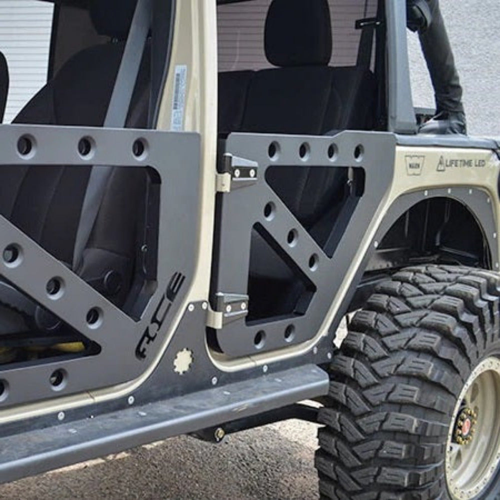 Full set of trail doors for 2007-2018 Jeep Wrangler Unlimited JKU, built for durability and airflow.
