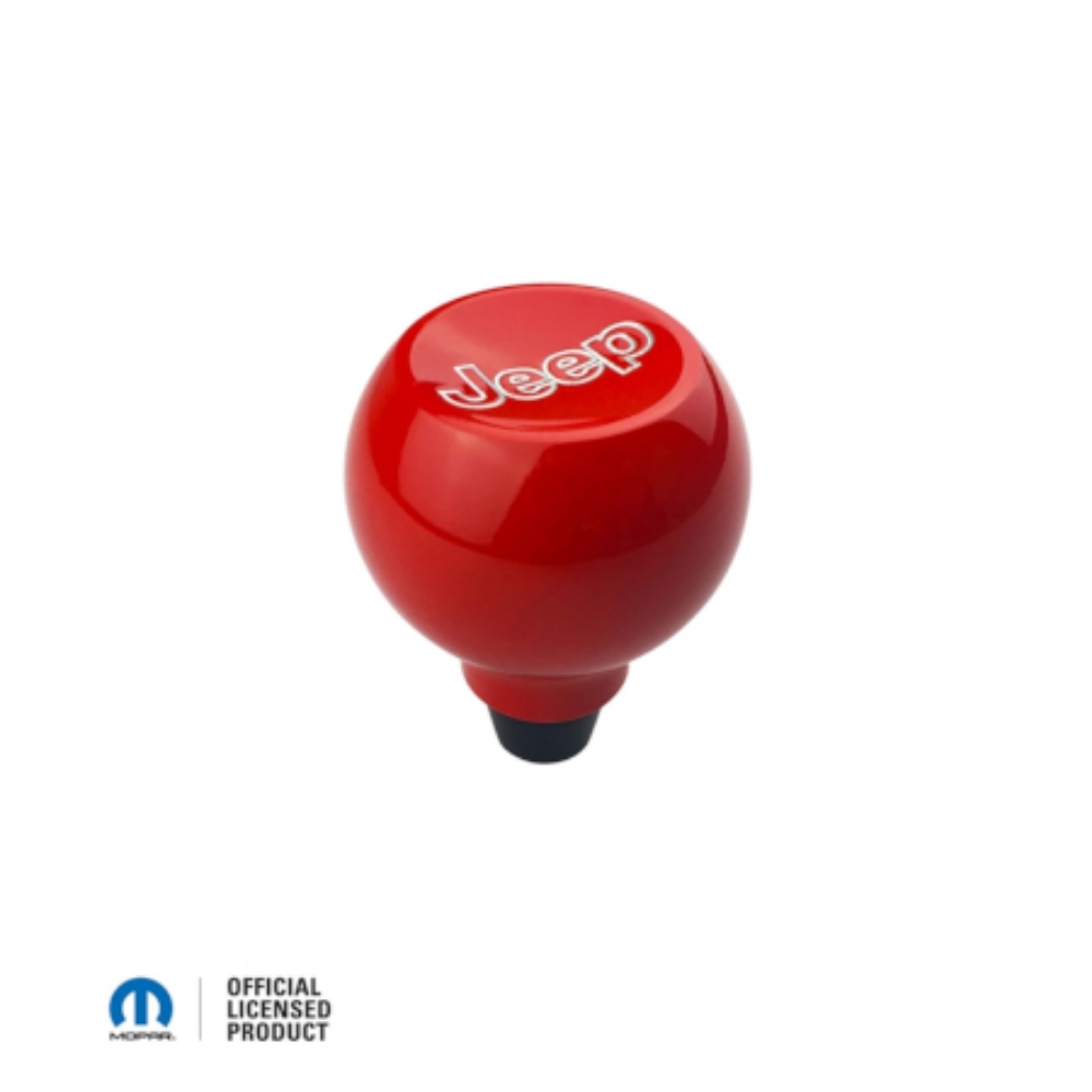Custom concave shift knob available in 62 colors for 2007-2018 Jeep Wrangler, offering a comfortable grip and stylish upgrade.