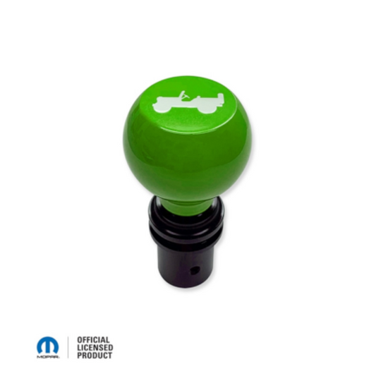 High-quality automatic shift knob from American Brother Designs, available in 62 colors for 2018+ Jeep Wrangler and Gladiator.