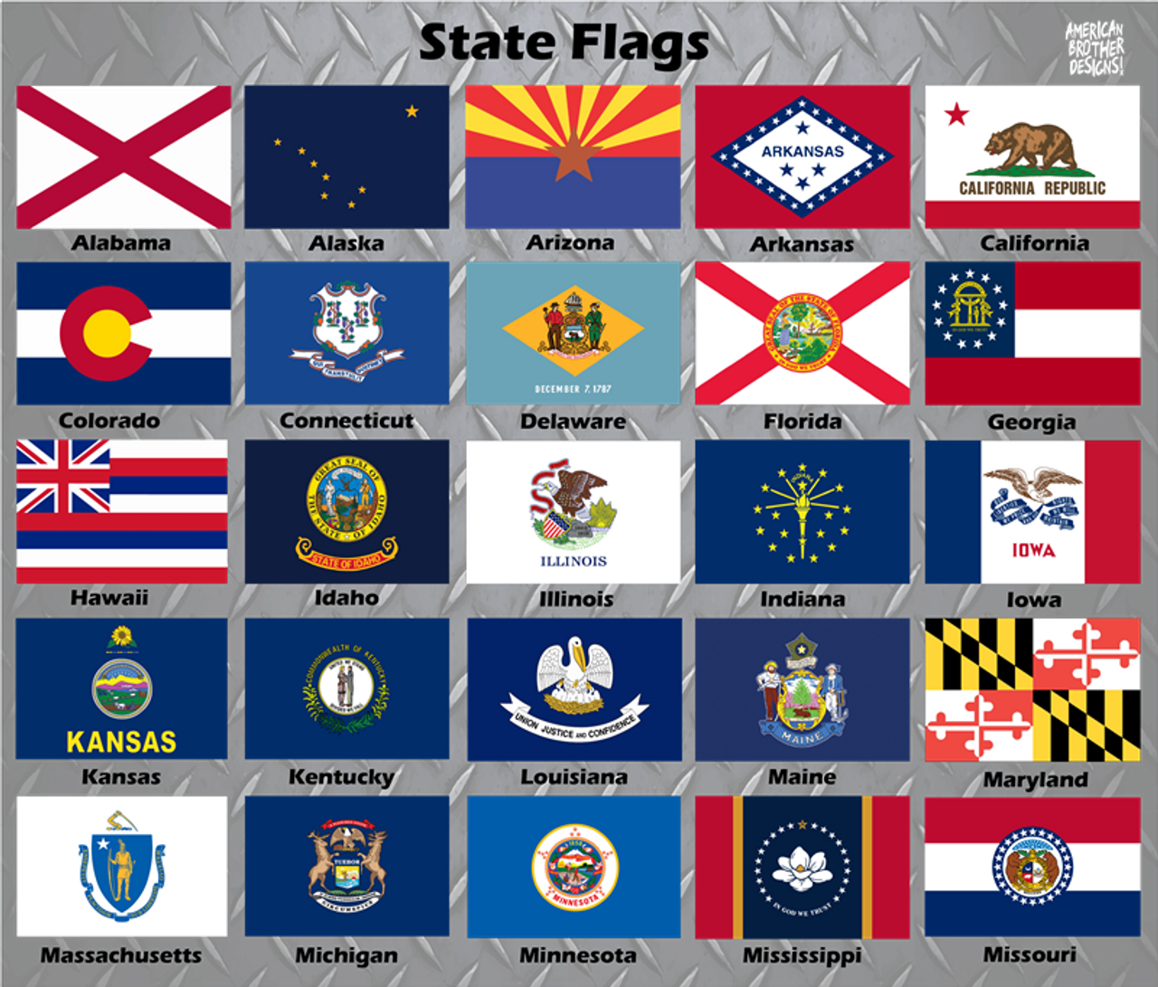 Billet aluminum state flag badges for Jeep customization. Sold in pairs, available in 60 flag options for a personalized touch.