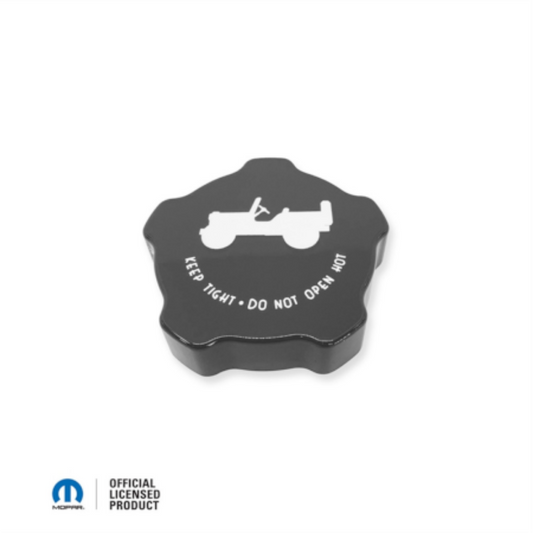 Custom billet power steering fluid cap cover in 62 colors for 2018+ Jeep Wrangler and Gladiator, adding a sleek touch.