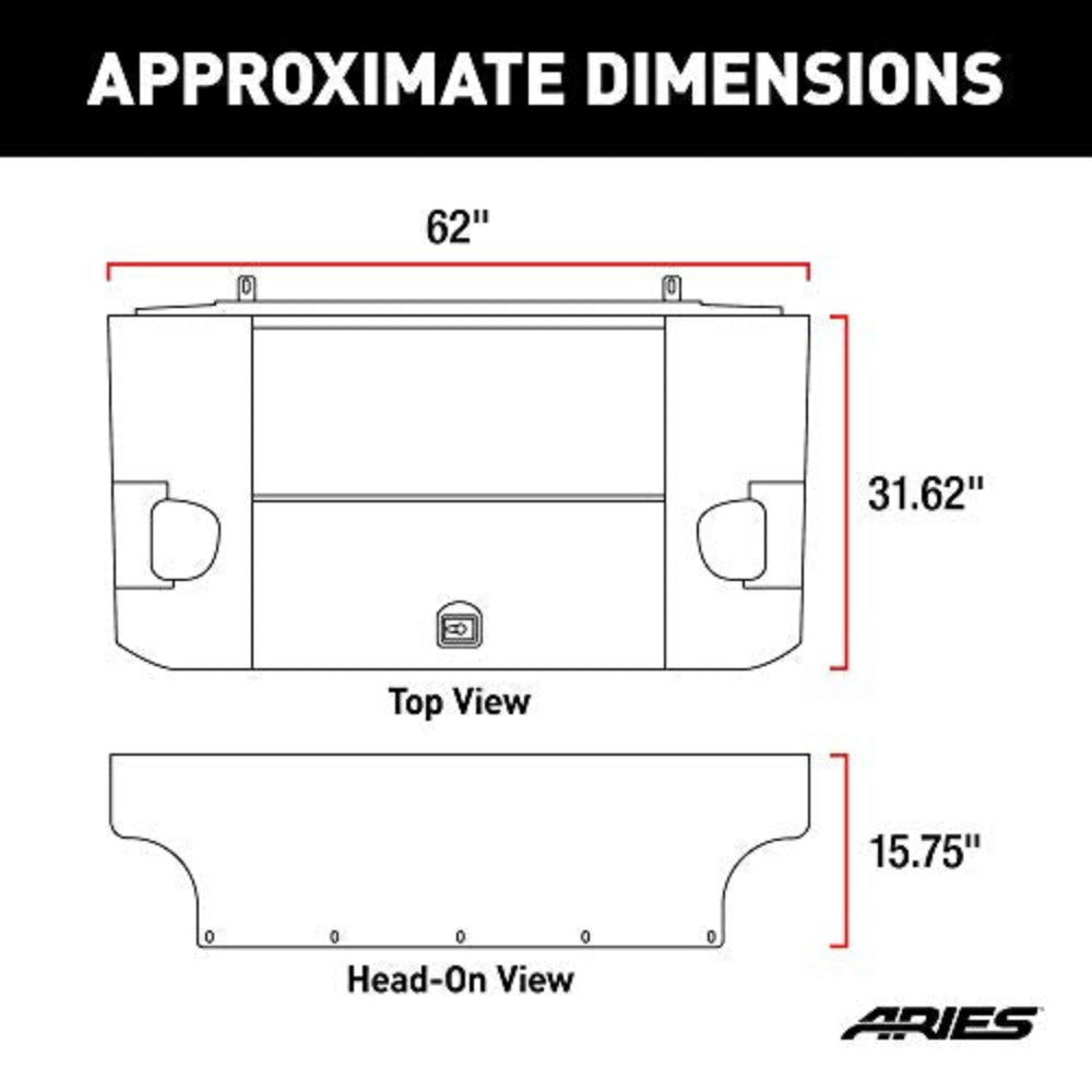 Aries Automotive - Cargo Cover - 2011-2018 Wrangler Unlimited JKU