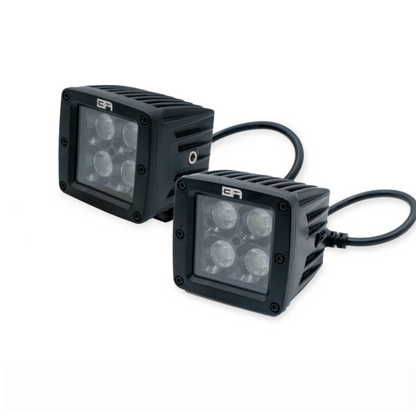 Body Armor 4x4 - Cube Light: 3" | Flood Beam (Pair) - 1987-Current Wrangler/Gladiator