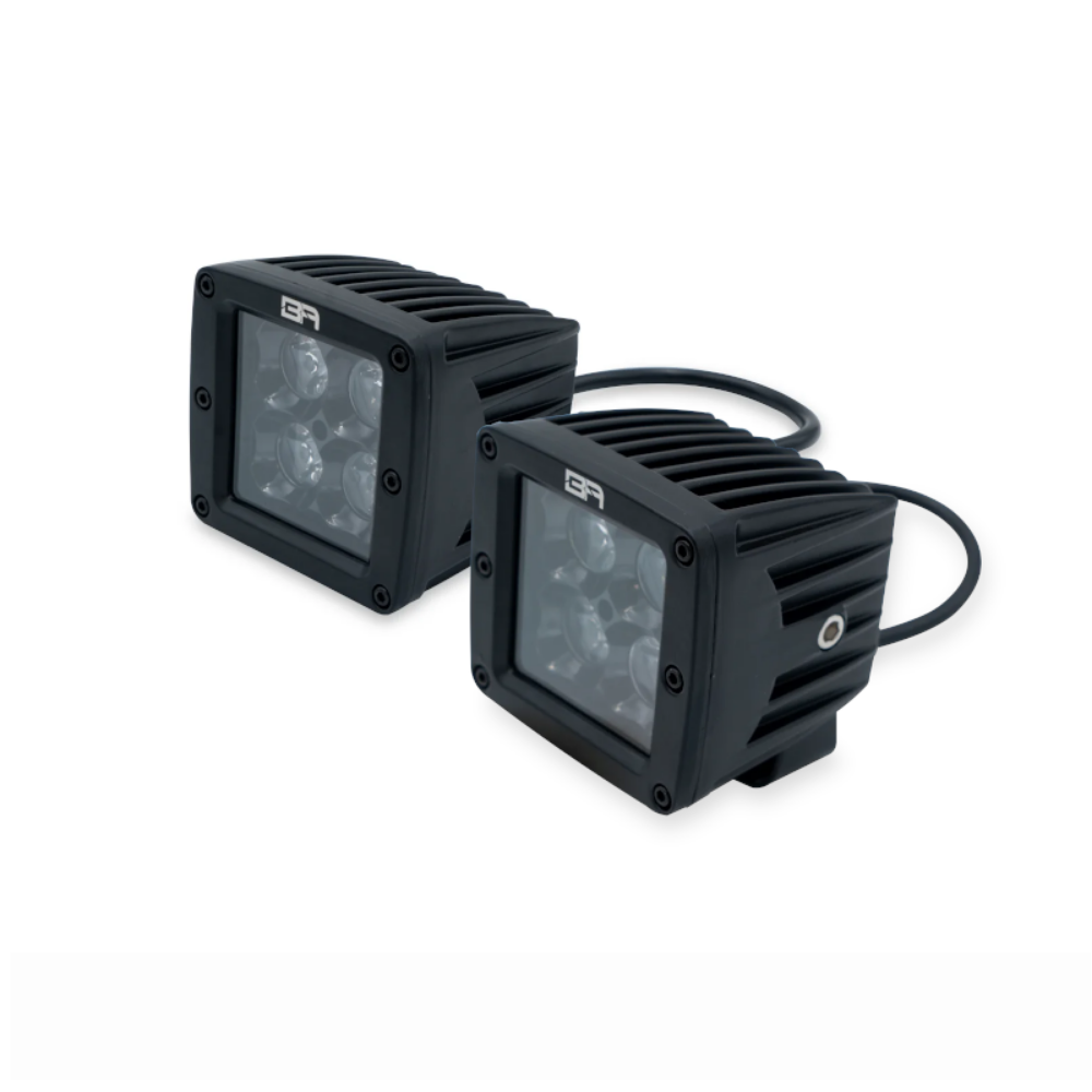 Body Armor 4x4 - Cube Light: 3" | Spot Beam (Pair) - 1987-Current Wrangler/Gladiator