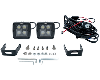 Body Armor 4x4 - Cube Light: 3" | Spot Beam (Pair) - 1987-Current Wrangler/Gladiator