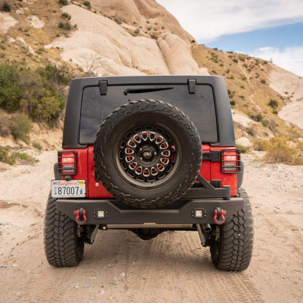 Body Armor 4x4 - Tire Carrier (Bumper Mounted) - 2007-2018 Wrangler