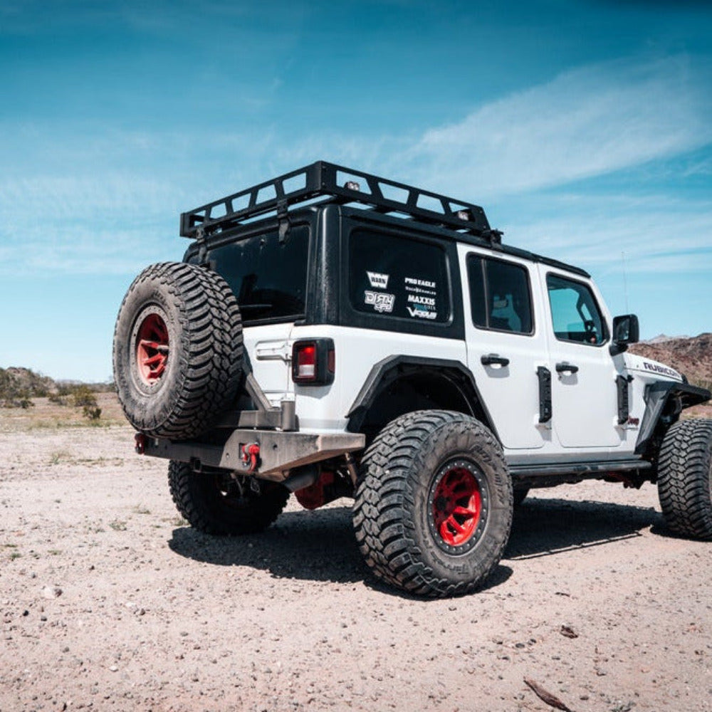 Body Armor 4x4 - Tire Carrier (Bumper Mounted) - 2018-Current Wrangler