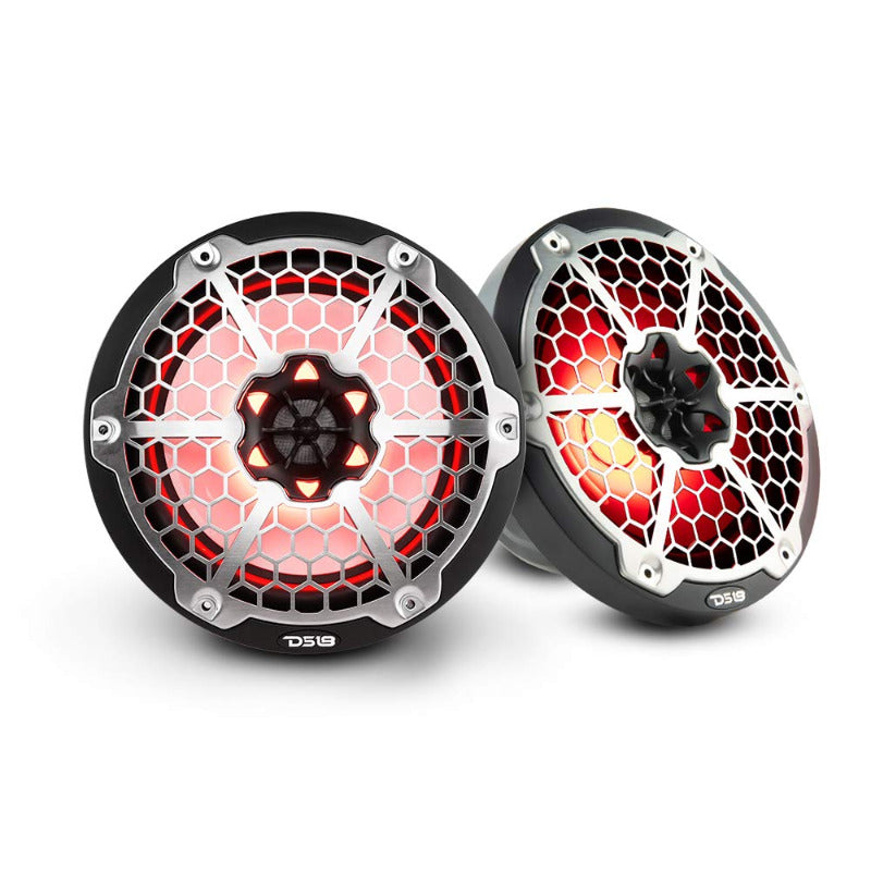 DS18 - 8 Inch, 375 Watt, RGB Marine/Car Audio Speakers (Pair)