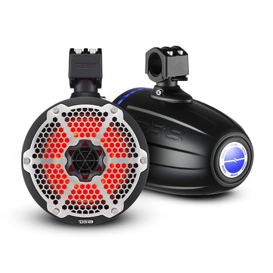 DS18 - 8 Inch, 550 Watt, RGB Marine/Car Audio Tower Speakers (Pair)
