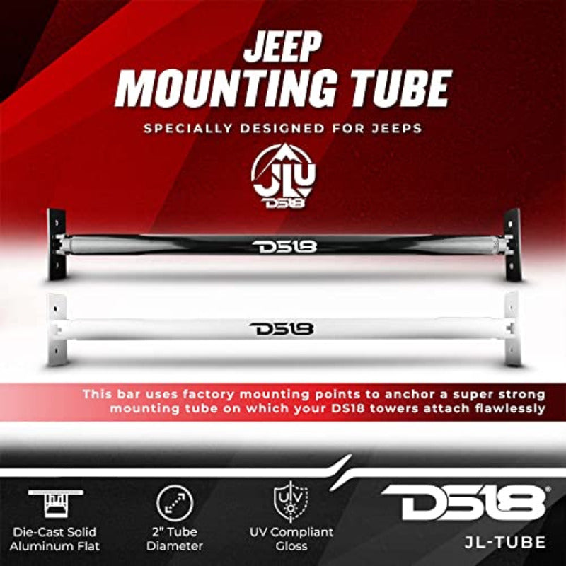 DS18 - Rear Tower Speaker Mounting Bar (Black) - 2018-Current Wrangler