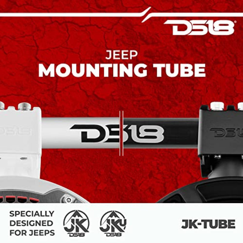 DS18 - Rear Tower Speaker Mounting Bar (White) - 2007-2018 Wrangler