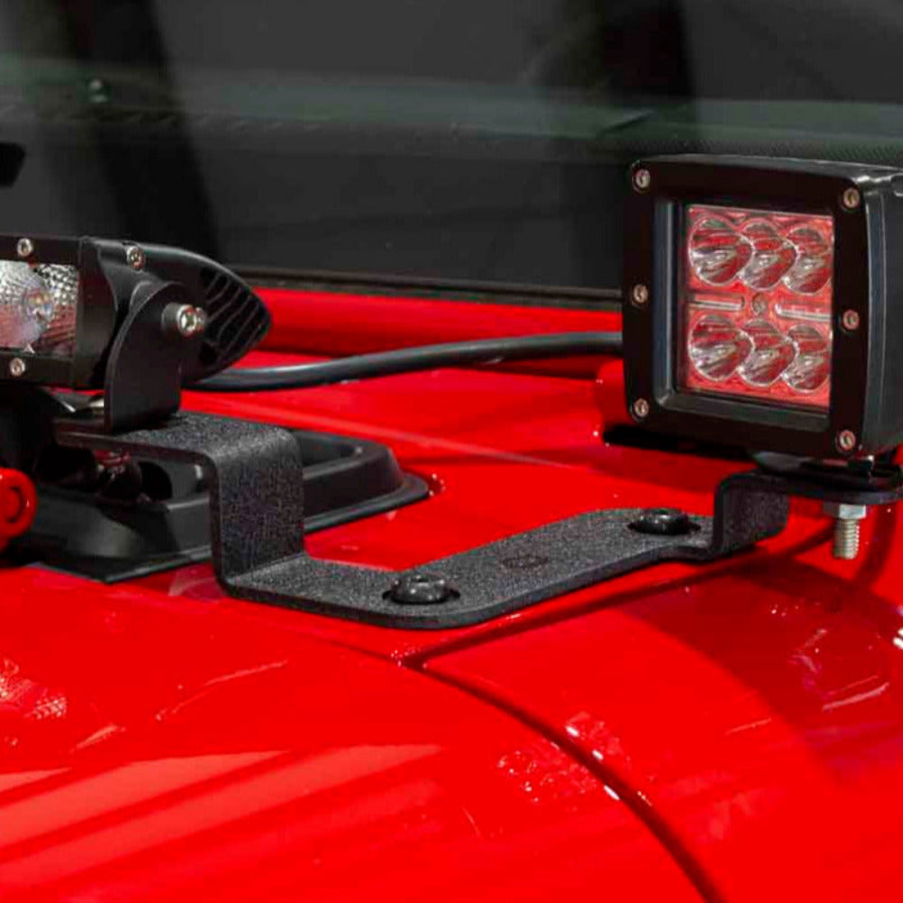 Fishbone Offroad - Cowl Light Mounts - 2018-Current Wrangler/Gladiator