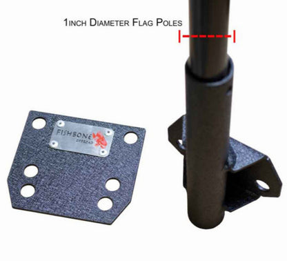 Fishbone Offroad - Flag Mount (Bed Rail Mounted) - 2020-Current Gladiator