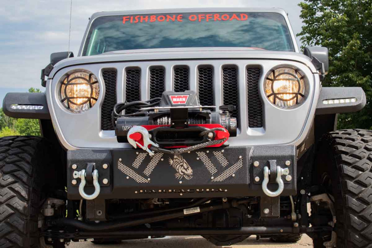 Fishbone Offroad - Front Bumper D-Ring Mounts for Barracuda Series - 2007-Current Wrangler/Gladiator