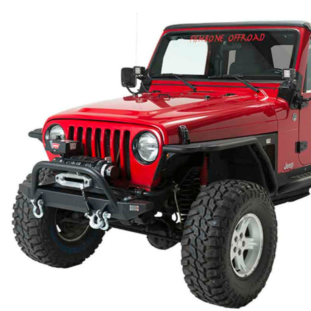 Fishbone Offroad - Front Bumper w/ Winch Guard | Piranha Series - 1987-2006 Wrangler