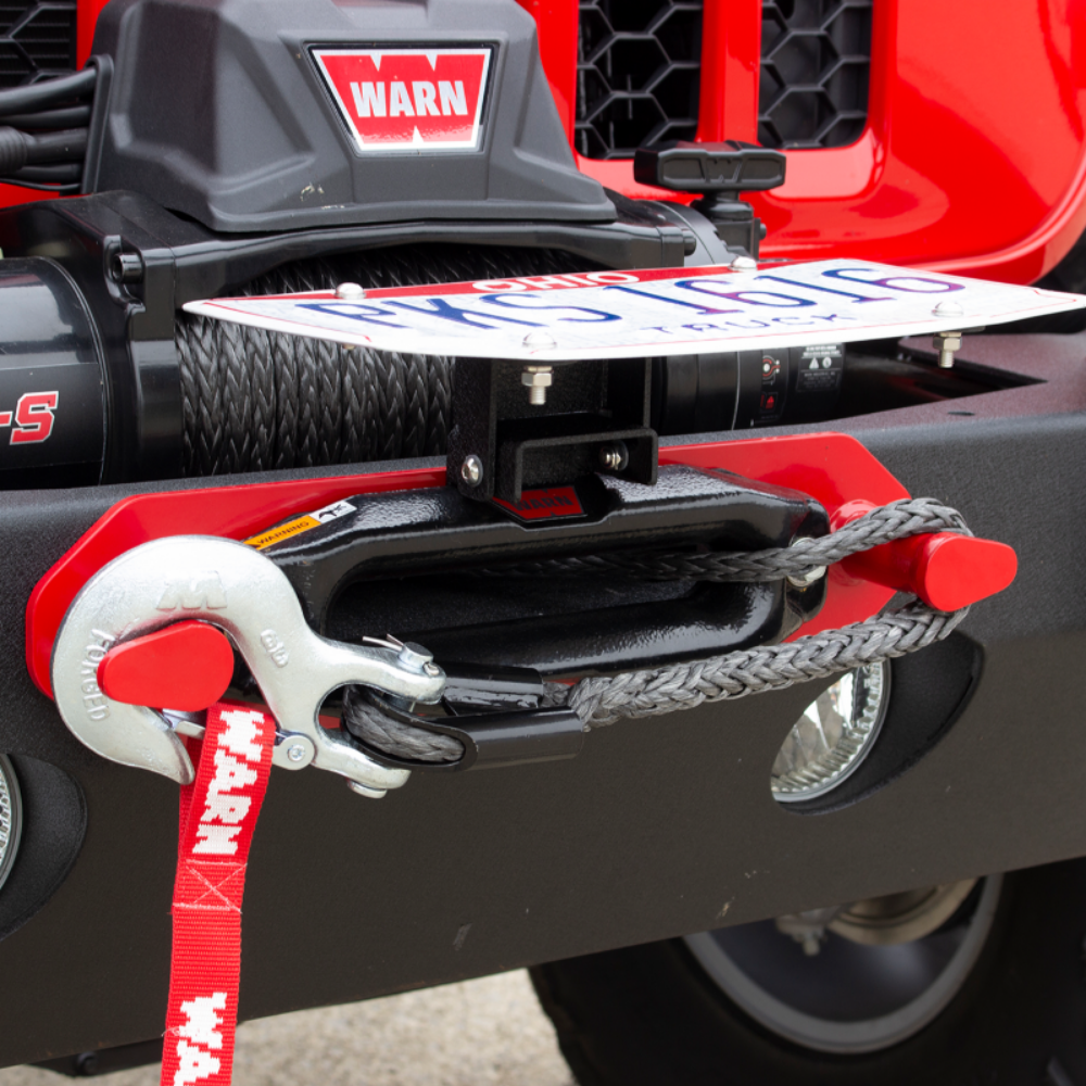 Fishbone Offroad - License Plate Bracket for Hawse Fairlead - 1987-Current Wrangler/Gladiator