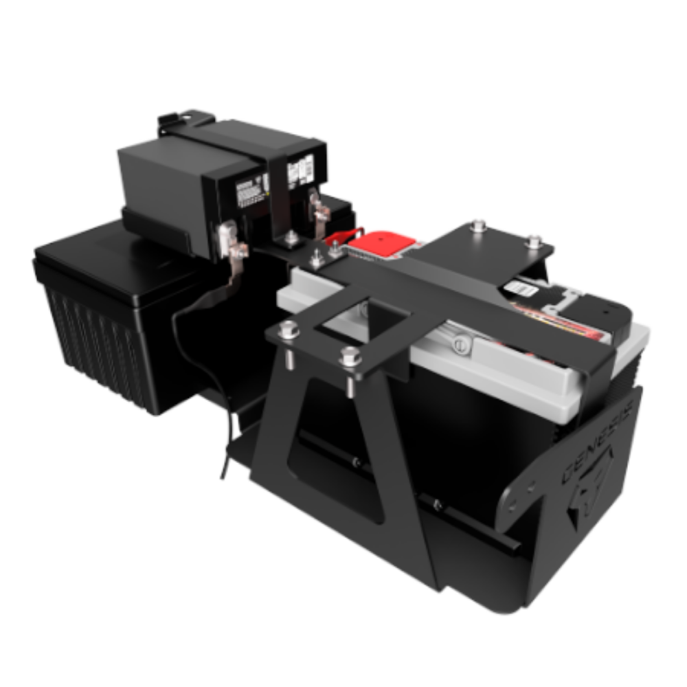 Genesis Offroad - Battery Relocation Kit for Group 94R Batteries - 2018-Current Wrangler/Gladiator