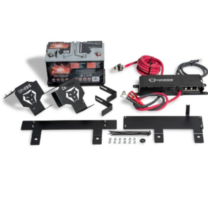 Genesis Offroad - Dual Battery Kit w/ Interior Power Hub - 2020-Current Wrangler Diesel & 392