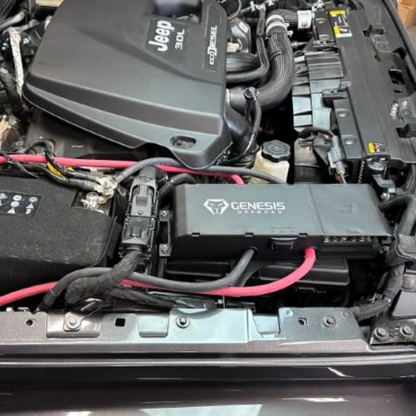 Genesis Offroad - Dual Battery Kit w/ Under Hood Power Hub - 2020-Current Gladiator Diesel & 392
